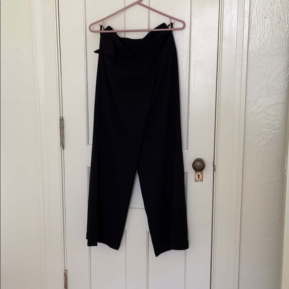 Wide-leg high-waisted pants - Picture 3 of 4